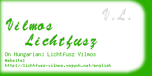 vilmos lichtfusz business card